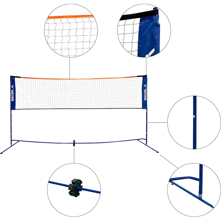 VICTOR Mini Badminton Netz | Federball Volleyball Beachvolleyball Netz – Bild 9