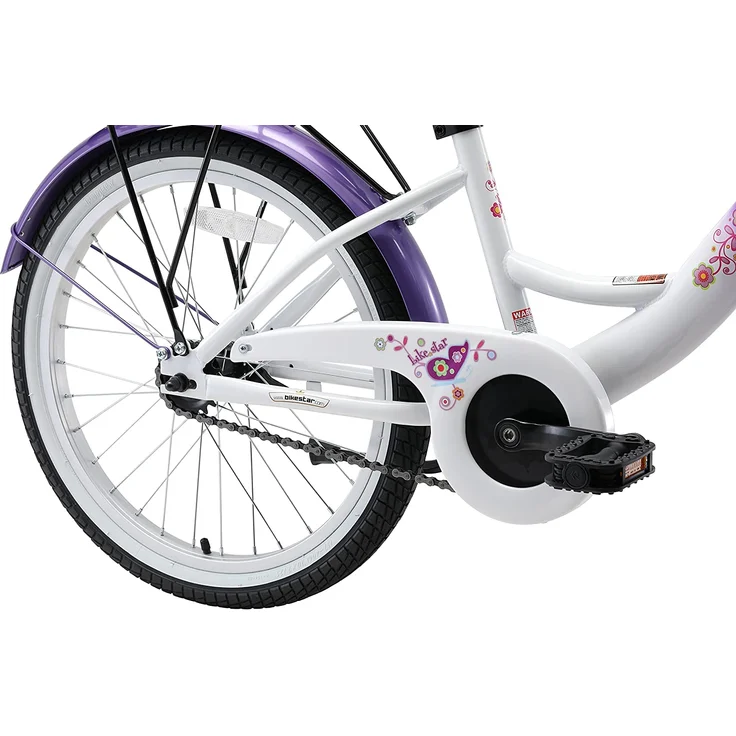 Bikestar 'Premium Sicherheits Kinderfahrrad 20 Zoll', Classic, Lila & Weiß – Bild 8