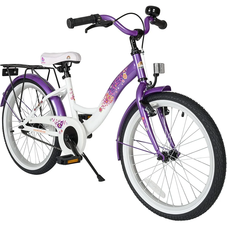 Bikestar 'Premium Sicherheits Kinderfahrrad 20 Zoll', Classic, Lila & Weiß – Bild 1