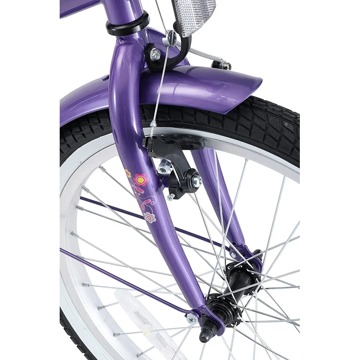 Bikestar 'Premium Sicherheits Kinderfahrrad 20 Zoll', Classic, Lila & Weiß – Bild 3