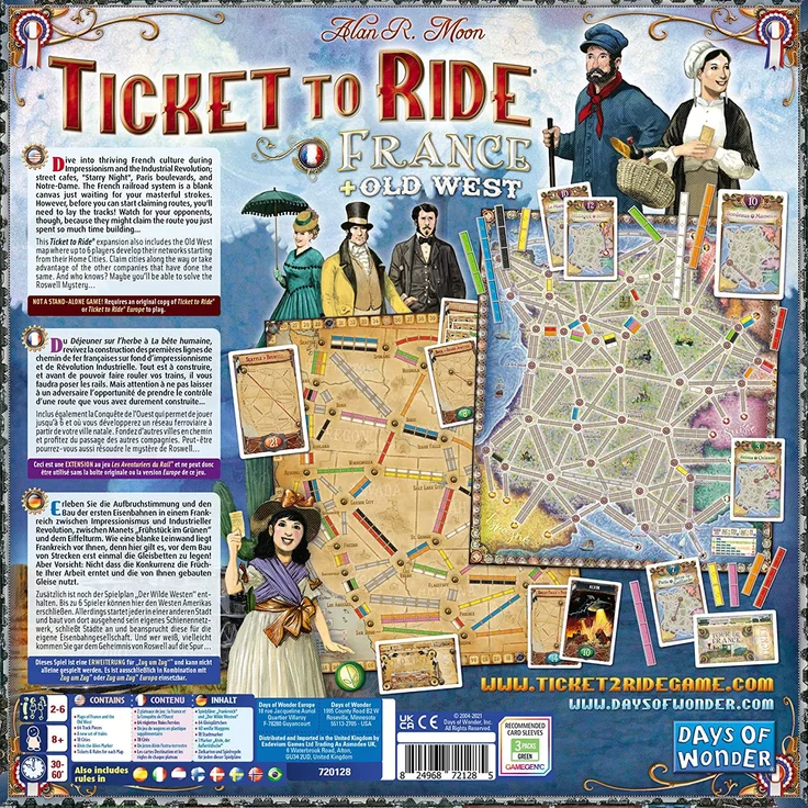 Asmodee DOWD0009 - Zug um Zug France, Days of Wonder - Erweiterung - Preisvergleich – Bild 7