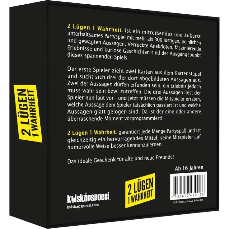 Kylskapspoesi 43019 2 Lügen, 1 Wahrheit, was Stimmt, was ist gelogen?, Kartenspiel, bunt – Bild 2