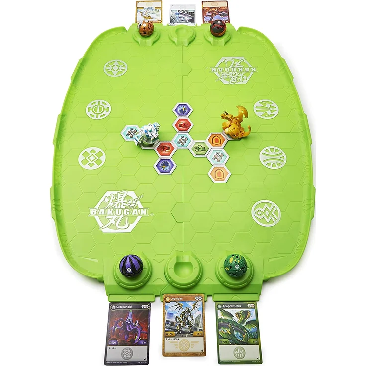 Bakugan ''Evolutions'' Evo Battle Arena zerlegbares Spielfeld in neongrün mit exklusivem Aurelus Leonidas Wurfkreisel 6 Jahr(e) – Bild 5