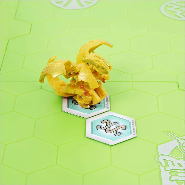 Bakugan ''Evolutions'' Evo Battle Arena zerlegbares Spielfeld in neongrün mit exklusivem Aurelus Leonidas Wurfkreisel 6 Jahr(e) – Bild 4
