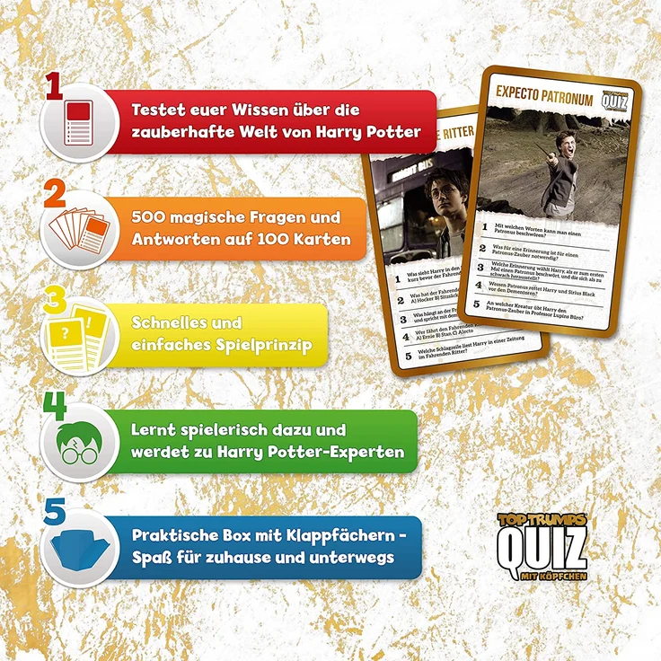 TOP TRUMPS Quiz Harry Potter (500 Fragen) - Harry Potter – Bild 5