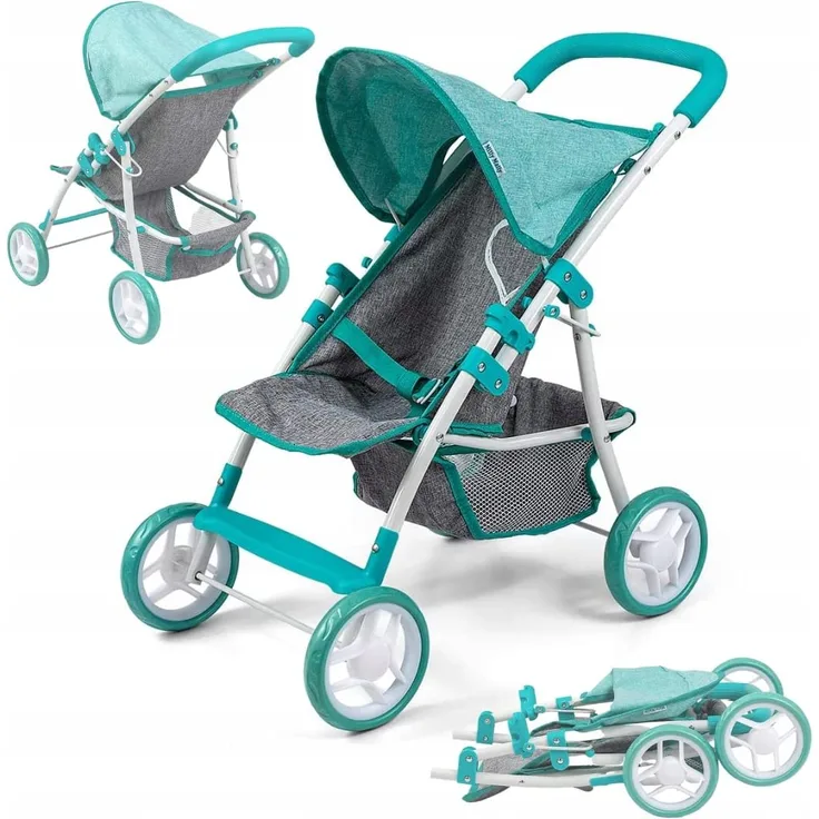 Milly Mally puppen Kinderwagen Susie PrestigeMädchen 63 cm mintgrün/grau
