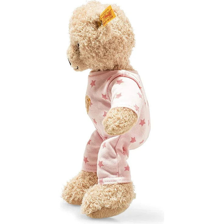 STEIFF Teddy and Me Teddybär Mädchen Baby mit Schlafanzug - 25 cm - Teddybär mit rosa Schlafanzug - Kuscheltier für Babys - weich & waschbar - beige/rosa (241659) – Bild 2