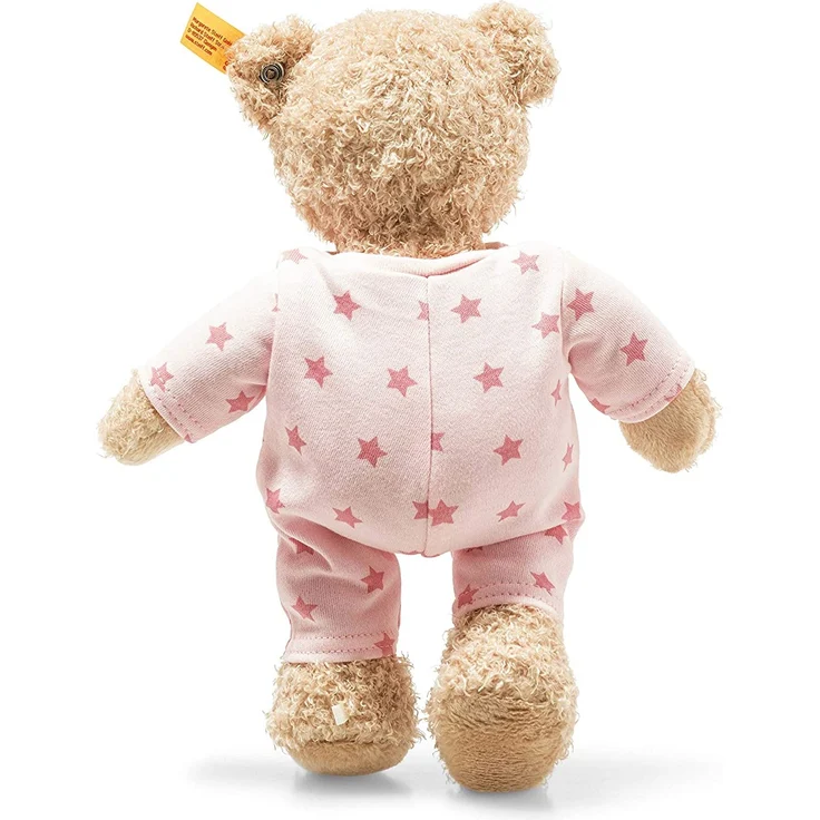 STEIFF Teddy and Me Teddybär Mädchen Baby mit Schlafanzug - 25 cm - Teddybär mit rosa Schlafanzug - Kuscheltier für Babys - weich & waschbar - beige/rosa (241659) – Bild 3