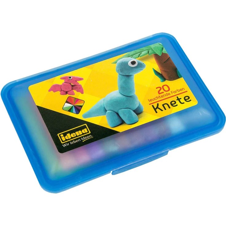 Idena 68125 - Knetbox mit 20 Stangen Knete, blau – Bild 1