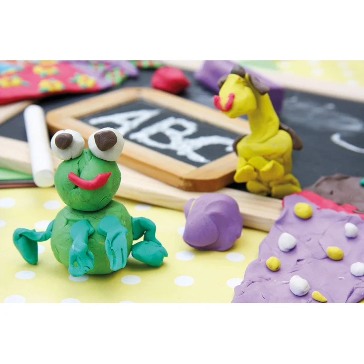 Idena 68125 - Knetbox mit 20 Stangen Knete, blau – Bild 5