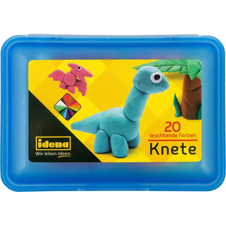 Idena 68125 - Knetbox mit 20 Stangen Knete, blau – Bild 2
