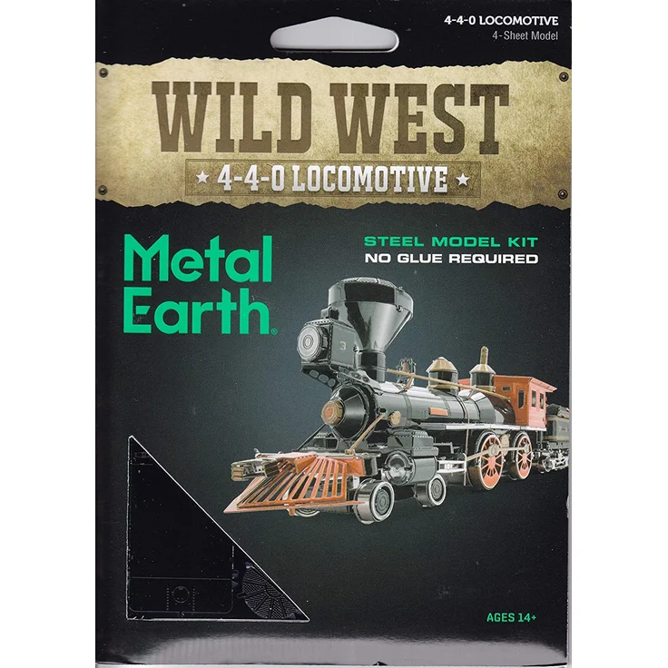 Metal Earth Wilder Westen: 4-4-0Lokomotive 19,5 cm – Bild 2