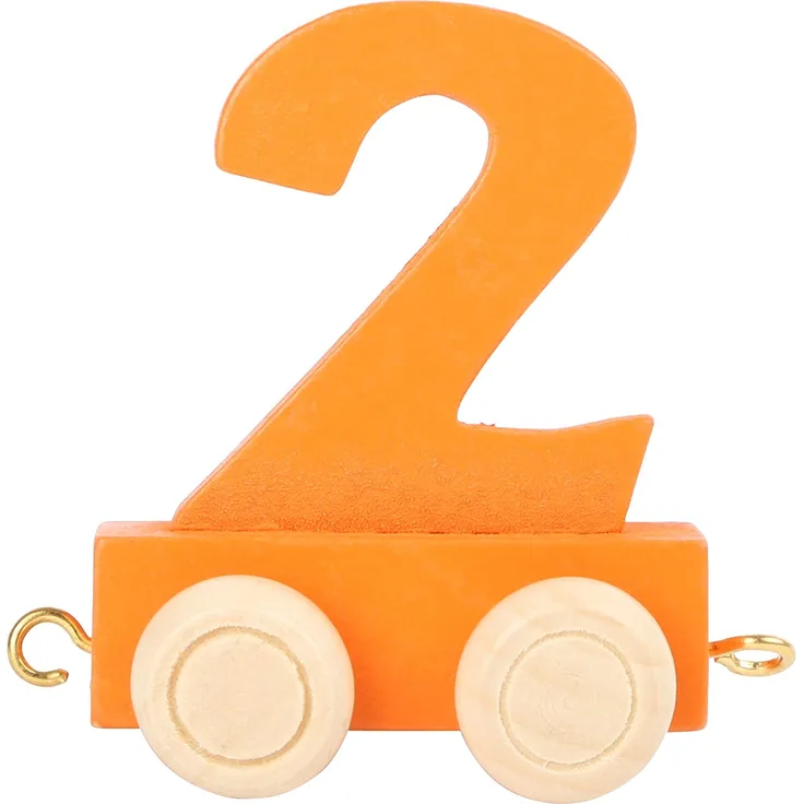 Buchstabenzug | Geburtstags Zahlen und Waggon mit Kerzenhalter | Holzeisenbahn | EbyReo? Namenszug aus Holz | personalisierbar | Geburtstag oder als Deko f?r den Geburtstagstisch (02 Zahl 2)