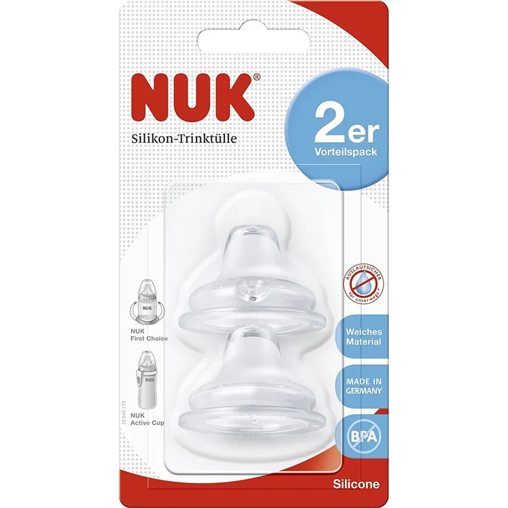 NUK First Choice Soft-Trinktülle, kombinierbar mit allen First Choice Flaschen, 6-18 Monate, 2 Stück – Bild 5