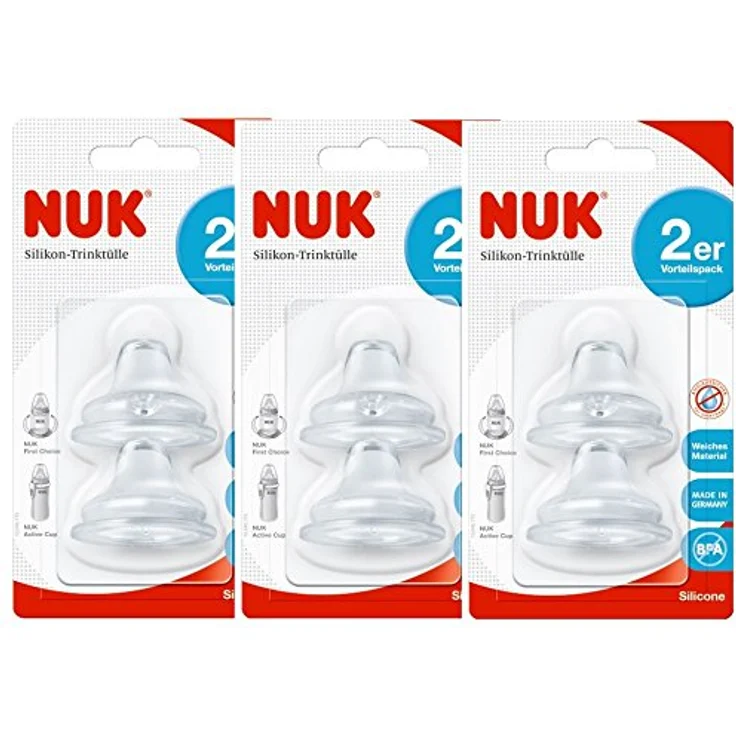 NUK First Choice Soft-Trinktülle, kombinierbar mit allen First Choice Flaschen, 6-18 Monate, 2 Stück – Bild 2