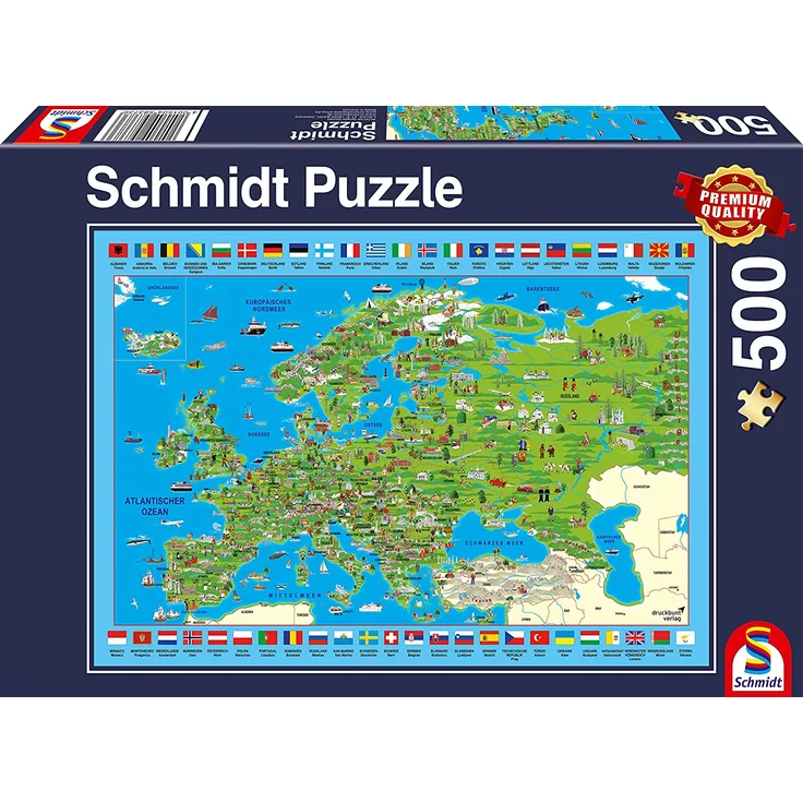 Schmidt Puzzle 500 Teile Europa entdecken - Preisvergleich – Bild 1