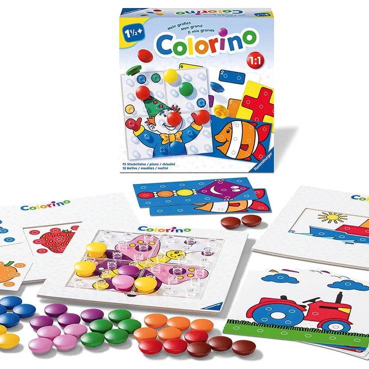 Ravensburger 20959 Mein großes Colorino, Mitwachsendes Lernspiel - So wird Farben lernen zum Kinderspiel - Spieleklassiker für Kinder ab 1,5 Jahren