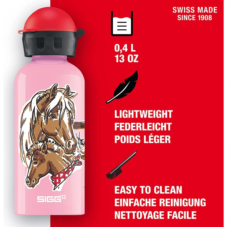 SIGG Trinkflasche Kids Bottles 0. 4 l Pferdeköpfe – Bild 2