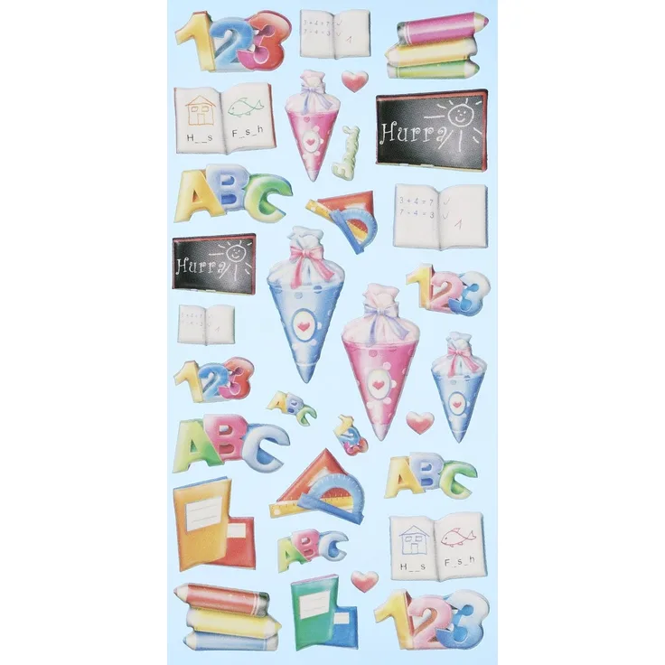 Hobbyfun Creapop Aufkleber Schule II Aufkleber mit Motiv Schulanfang 3451166