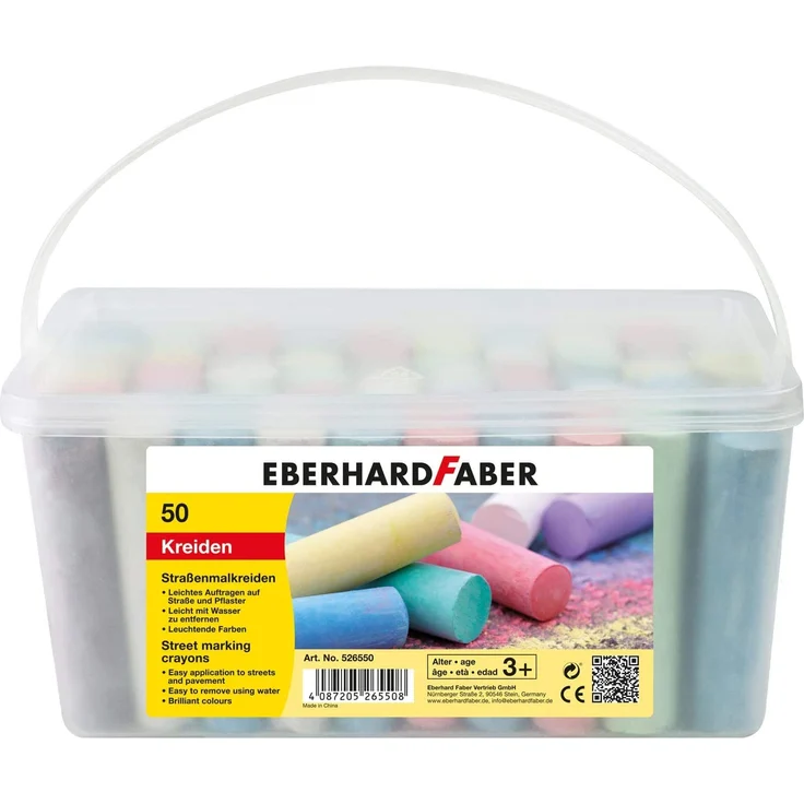 Eberhard Faber 526550 Straßenmalkreide, 50er Eimer – Bild 1