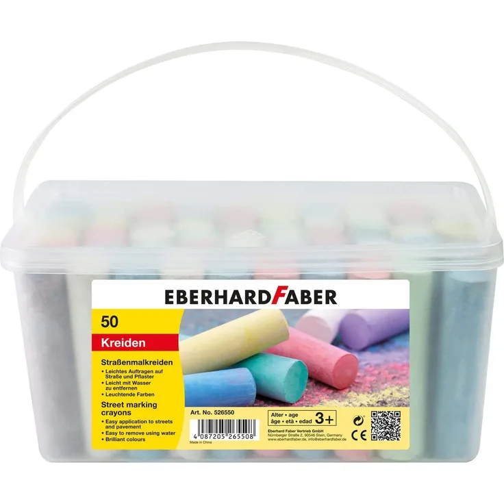 Eberhard Faber 526550 Straßenmalkreide, 50er Eimer