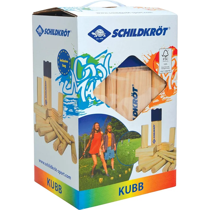 Schildkröt - Kubb Spiel, Wikingerkegeln, Pinienholz - Preisvergleich – Bild 7
