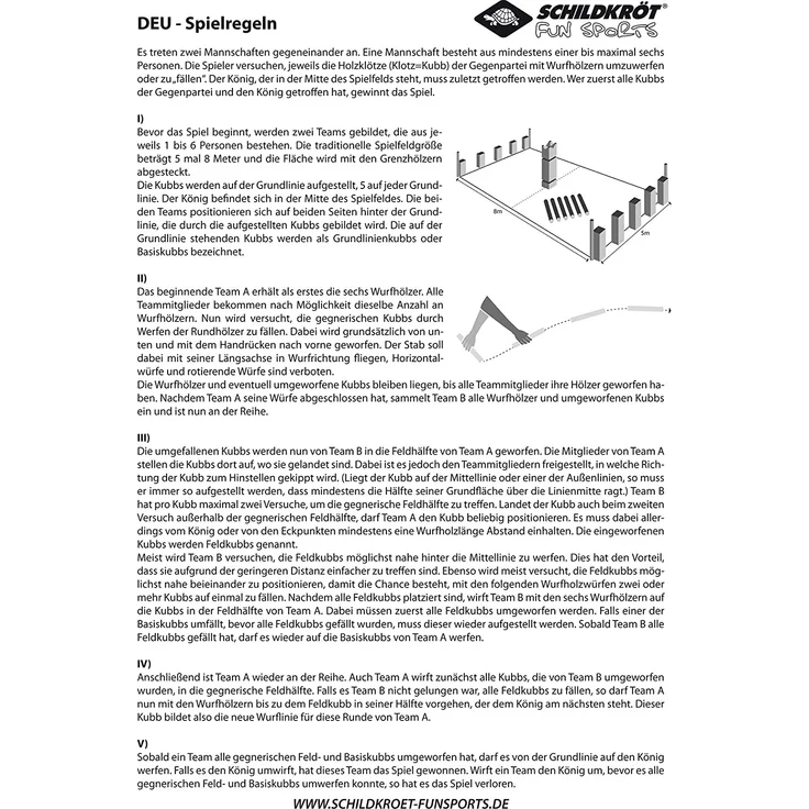 Schildkröt - Kubb Spiel, Wikingerkegeln, Pinienholz - Preisvergleich – Bild 5