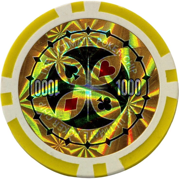 Ultimate Pokerset mit 500 hochwertigen 12 Gramm METALLKERN Laserchips, inkl. 2x Pokerdecks, Alu Pokerkoffer, 5x Würfel, 1x Dealer Button, Poker, Set, Pokerchips, Koffer, Jetons – Bild 6
