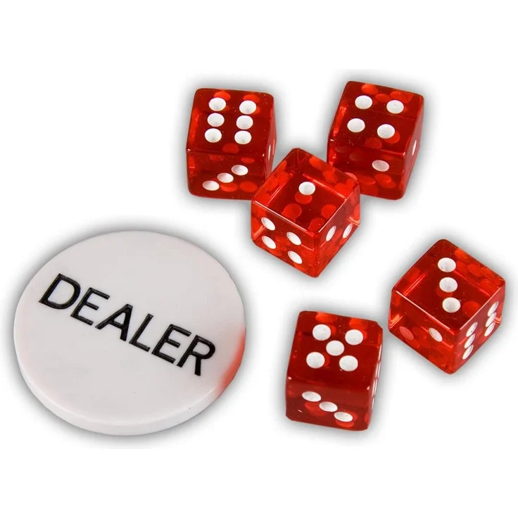 Ultimate Pokerset mit 500 hochwertigen 12 Gramm METALLKERN Laserchips, inkl. 2x Pokerdecks, Alu Pokerkoffer, 5x Würfel, 1x Dealer Button, Poker, Set, Pokerchips, Koffer, Jetons – Bild 5