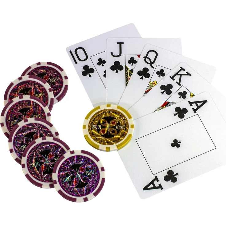 Ultimate Pokerset mit 500 hochwertigen 12 Gramm METALLKERN Laserchips, inkl. 2x Pokerdecks, Alu Pokerkoffer, 5x Würfel, 1x Dealer Button, Poker, Set, Pokerchips, Koffer, Jetons – Bild 7