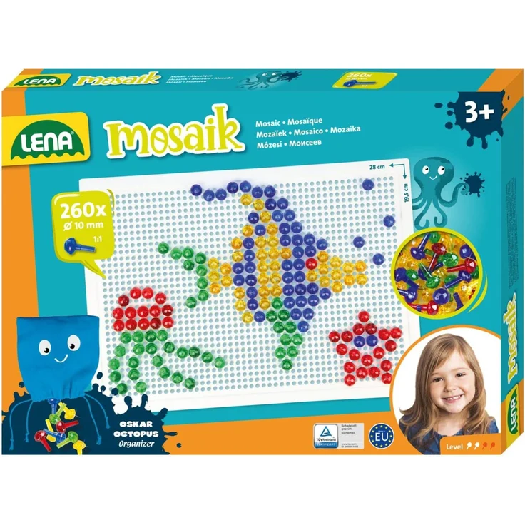 Lena Mosaik SM35626 3 Jahr(e) Junge/Mädchen Vorschulalter Mehrfarbig 260 Stück(e) Tschechische Republik – Bild 1