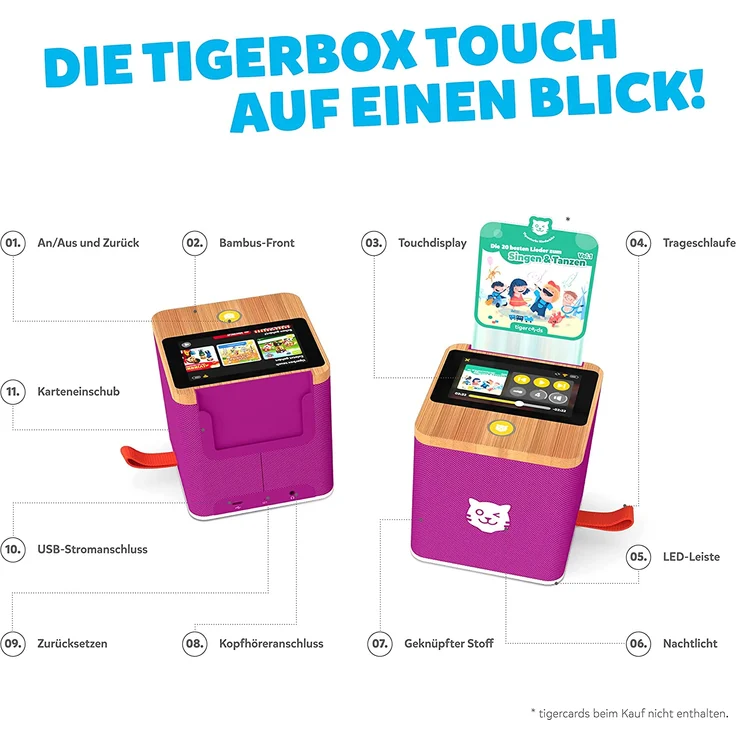 Tiger Media 'tigerbox TOUCH', ab 3 Jahren, inkl. Startpaket, mit Touchdisplay, Stereo-Klang und Nachtlicht, lila - Preisvergleich – Bild 6