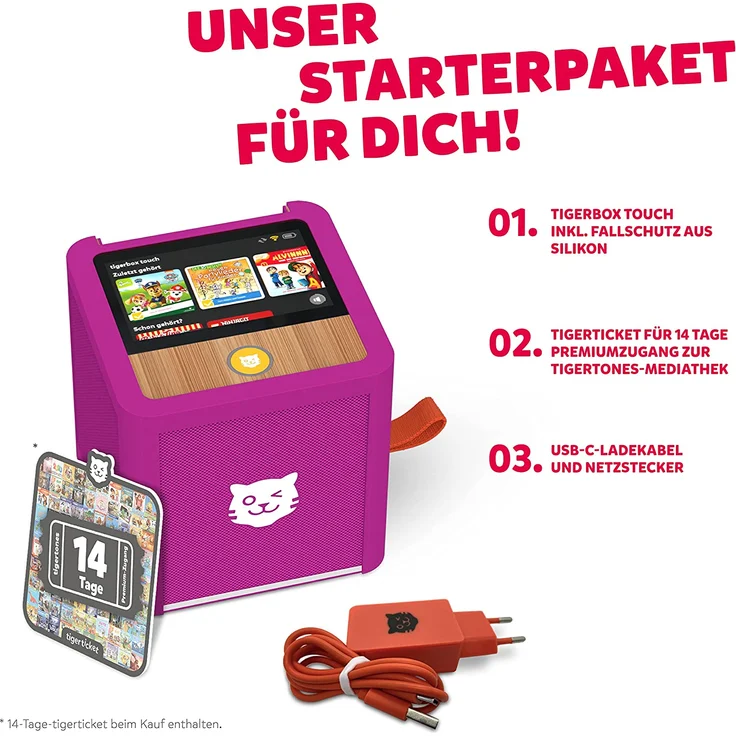 Tiger Media 'tigerbox TOUCH', ab 3 Jahren, inkl. Startpaket, mit Touchdisplay, Stereo-Klang und Nachtlicht, lila - Preisvergleich – Bild 5