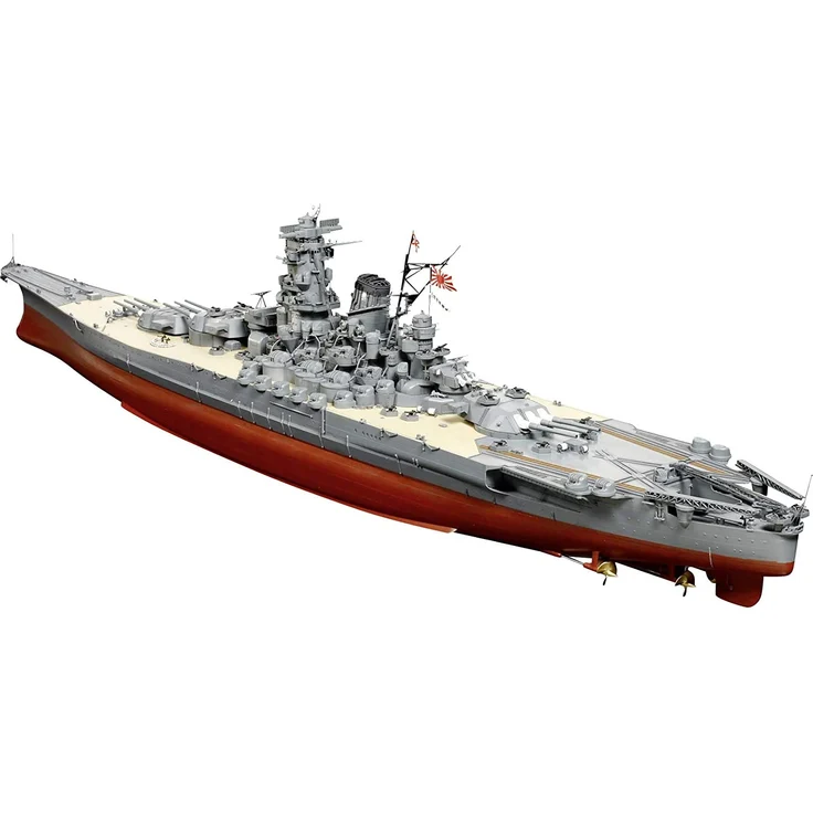 TAMIYA 78025 - WWII Yamato, Version 2005 – japanisches Super-Schlachtschiff, Maßstab 1:350, XXL Modell, Flugzeugträger, Zweiter Weltkrieg, 76cm lang – Bild 2