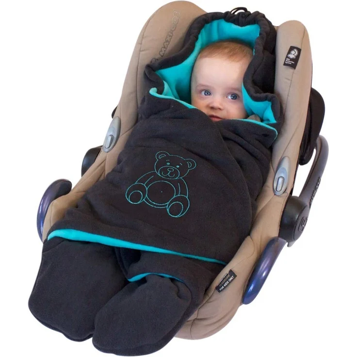 ByBoom Baby Winter-Einschlagdecke"Das Original mit dem Bären", Universal für Babyschale, Autositz, z. B. für Maxi-Cosi, Römer, für Kinderwagen, Buggy oder Babybett – Bild 4