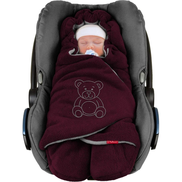 ByBoom Baby Winter-Einschlagdecke"Das Original mit dem Bären", Universal für Babyschale, Autositz, z. B. für Maxi-Cosi, Römer, für Kinderwagen, Buggy oder Babybett – Bild 1