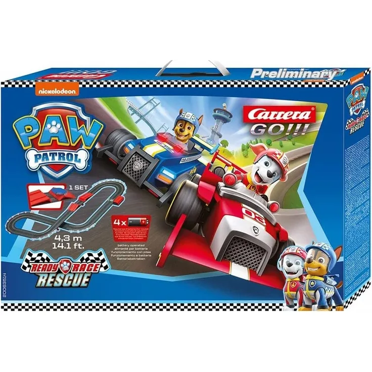 Carrera Go!!! 20063514 'Paw Patrol Ready Race Rescue', ab 5 Jahren, Streckenlänge 4.3 m, bis zu 2 Spieler - Preisvergleich