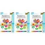 folia 455409 - Fensterfolie, selbsthaftend, transparent, farbig sortiert, ca. 23 x 33cm, 10 Blatt - ideal zur Gestaltung von Fensterbildern