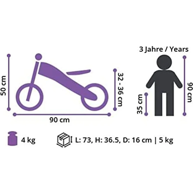 BIKESTAR Extra leichtes Kinder Laufrad ab 3 Jahre | 12 Zoll Eco Classic Lauflernrad | Pinkn – Bild 7