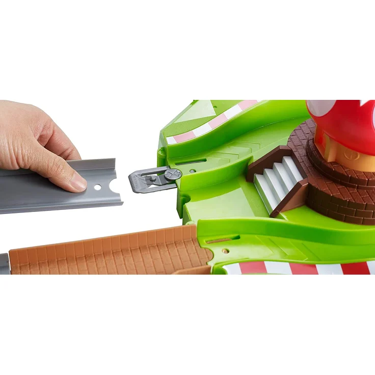 Mattel HFY15 - Hot Wheels - Nintendo - Mario Kart - Rundkurs Rennbahn, Trackset Deluxe mit 2 Fahrzeugen – Bild 7