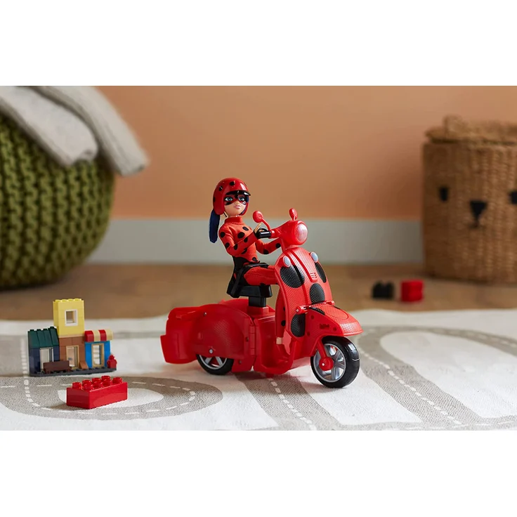 BANDAI - Miraculous Ladybug - Scooter Miraculous Switch'n go + Gelenkpuppe Ladybug Lucky Charm 26 cm - P50668 – Bild 9