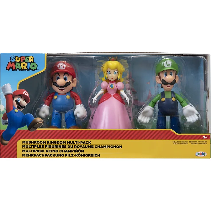 Jakks Super Mario 4 Inch Mushroom Kingdom Figure Set – Bild 1