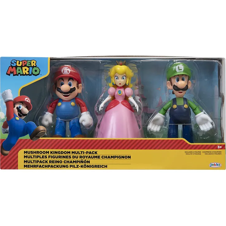 Jakks Super Mario 4 Inch Mushroom Kingdom Figure Set