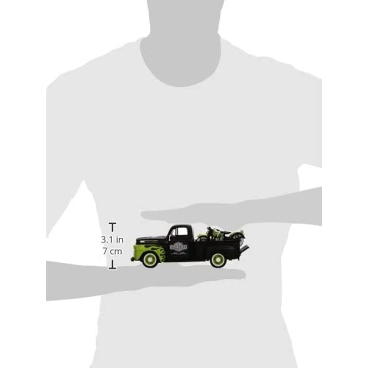 Maisto Ford Pick Up F1 ´48 und Modellmotorrad FL Panhead Harley Davidson 1:24 Modellauto – Bild 9