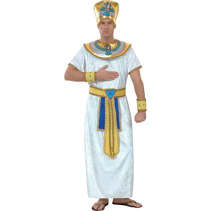 Blumen Paolo 25958 – Pharao Kostüm Erwachsene XL Weiß/Gold