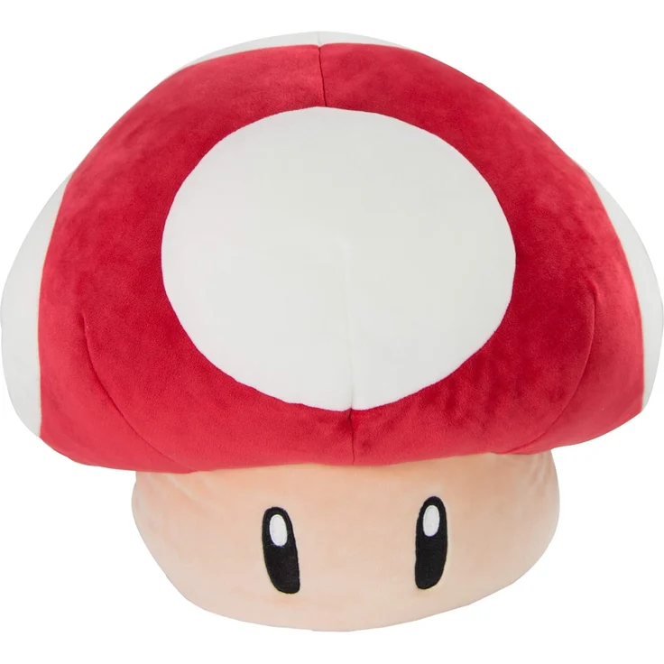Red Mushroom Mocchi Mocchi (Large), das Nintendo Mario Kart Mocchi Mocchi Plüsch Spielzeug Kissen in 40cm Größe. Perfekt für das Kinderzimmer oder Sofa, Kinder ab 3 Jahren und Nintendo-Fans – Bild 1