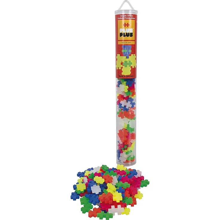 Plus-Plus 52228 - Bausteine Mini Neon Mix, 100 Stück
