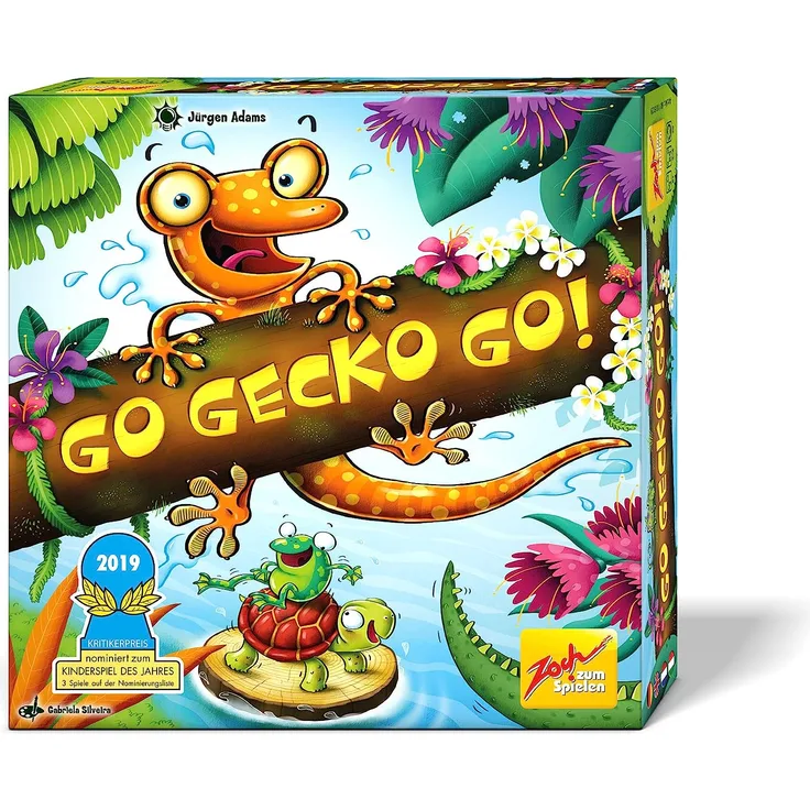 Zoch 601105129 - Go Gecko Go! - Nominiert zum Kinderspiel des Jahres 2019, Gemeinschaftsspiel für die ganze Familie, für 2-4 Spieler und Kinder ab 6 Jahren