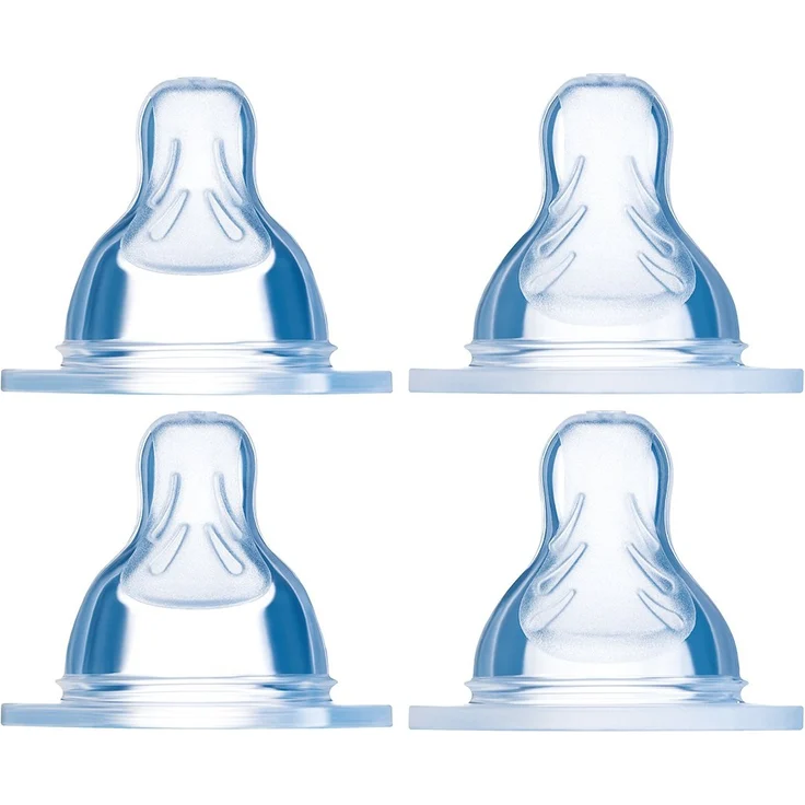 MAM Sauger Größe 2 + 3 im 4er Set, Flaschensauger (Durchflussrate mittel & schnell), weicher Trinksauger passend für alle MAM Flaschen/Trainer, ab 4+ Monate – Bild 1