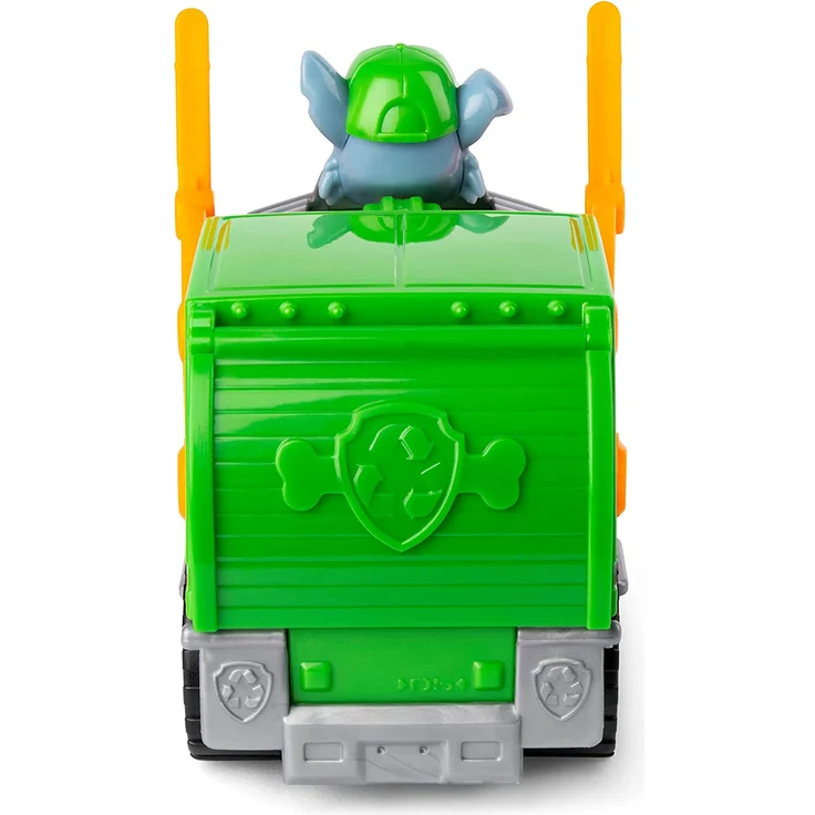 Paw Patrol 6054969 Rocky's Recycling Truck Fahrzeug mit Sammelfigur, für Kinder ab 3 Jahren, Mehrfarbig – Bild 6